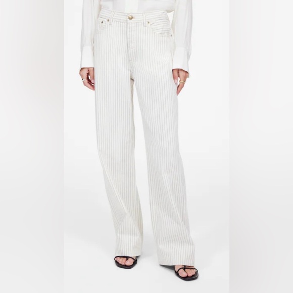 NWT - Madewell - Low-Slung Baggy Jeans - Striped - Size 30 - Picture 7 of 16